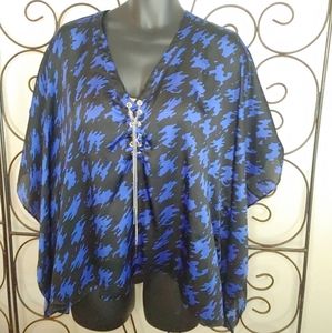 Michael Kors Blue black tunic L XL